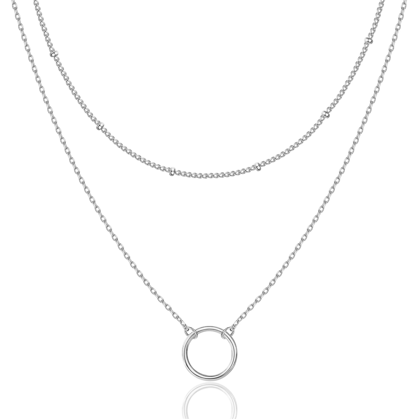 Modern Layered Circle Necklace