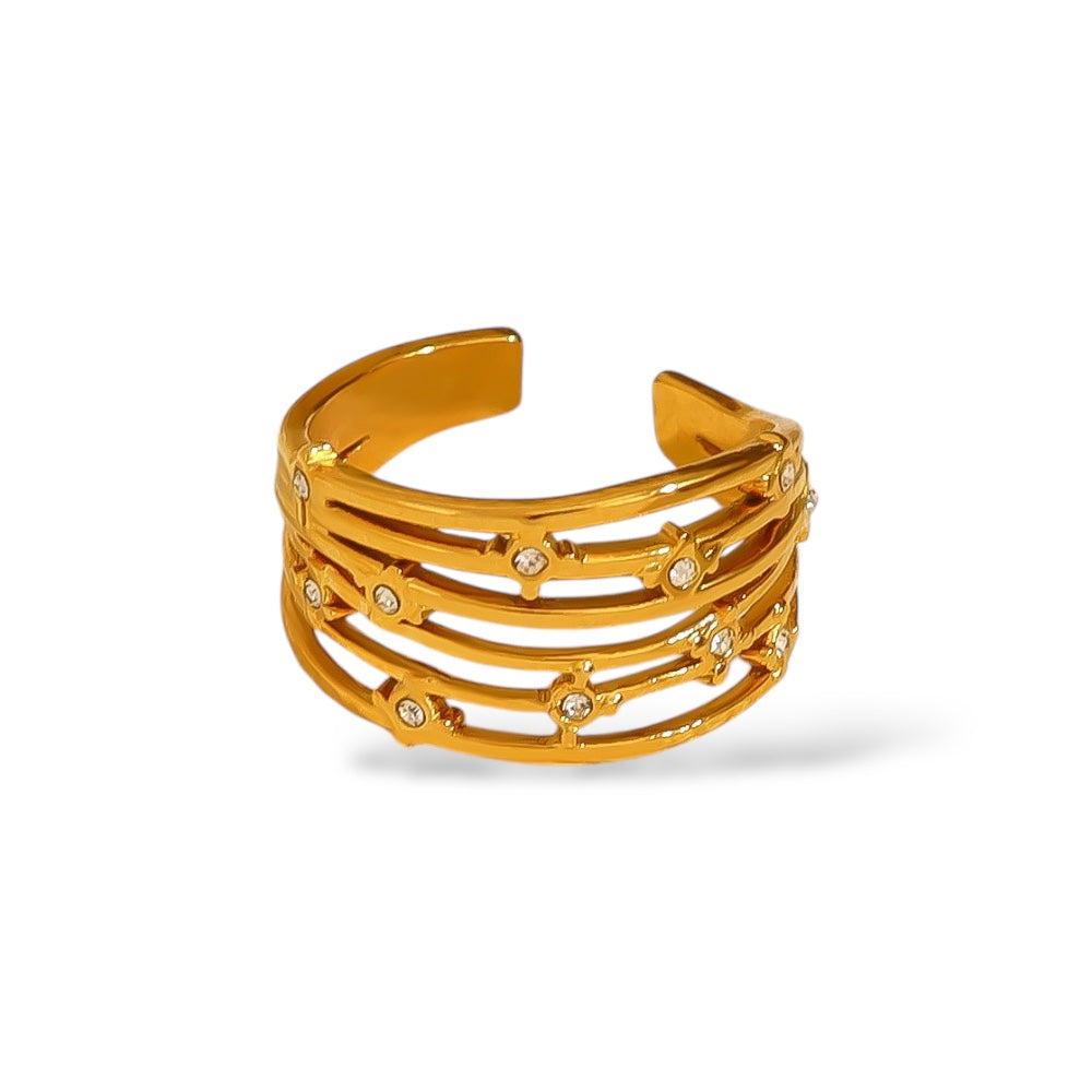 Chic Multi-Band Ring