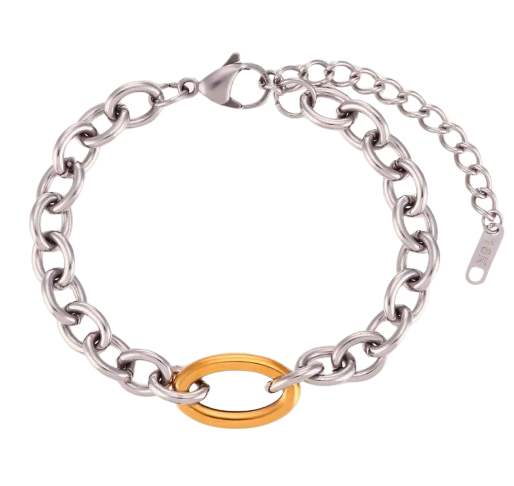 Two-Tone Link Bracelet