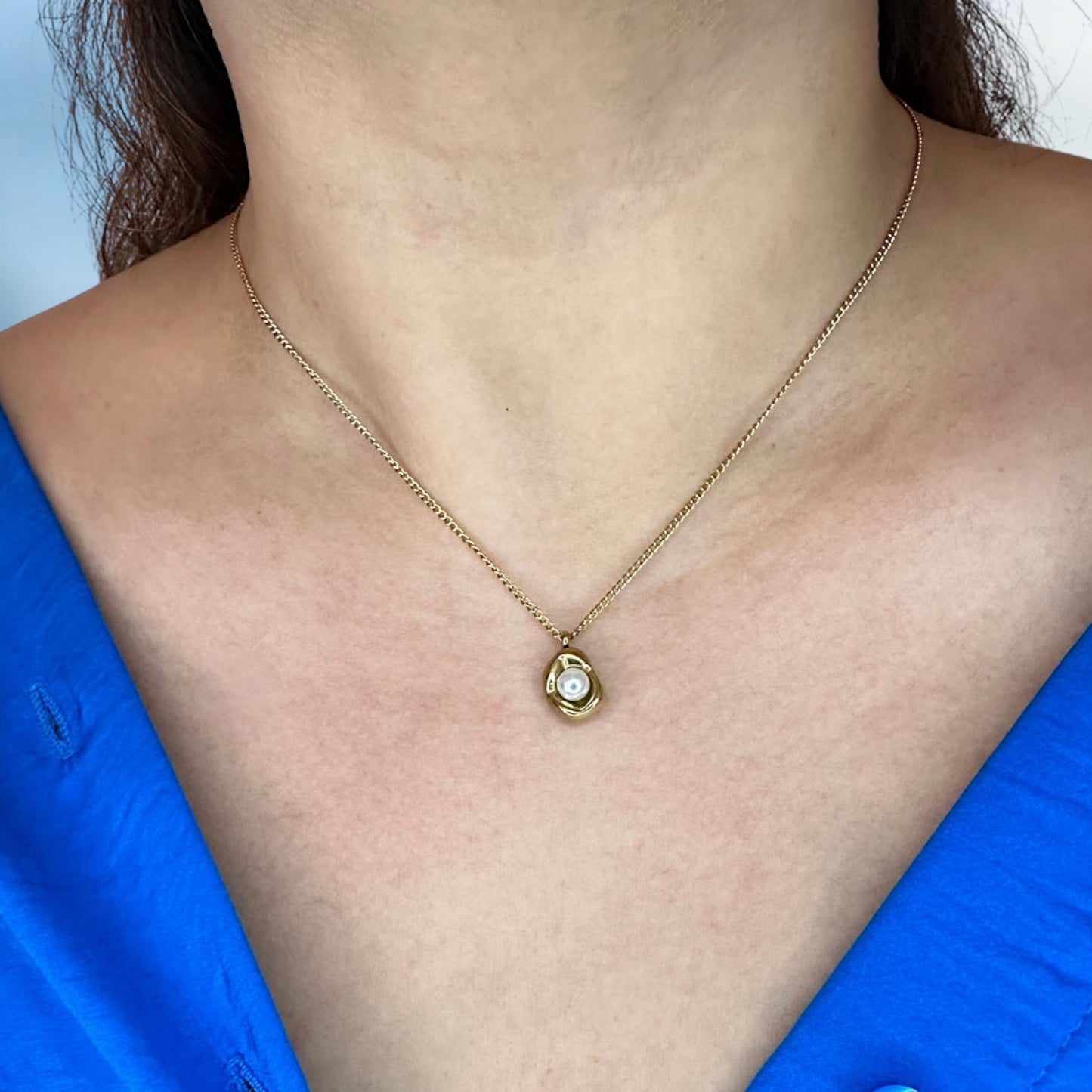 Artistic Pearl Nest Pendant Necklace