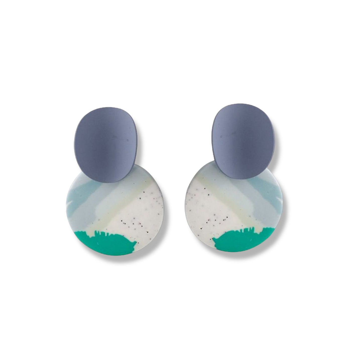 Cool Blue Vibrant Statement Earrings