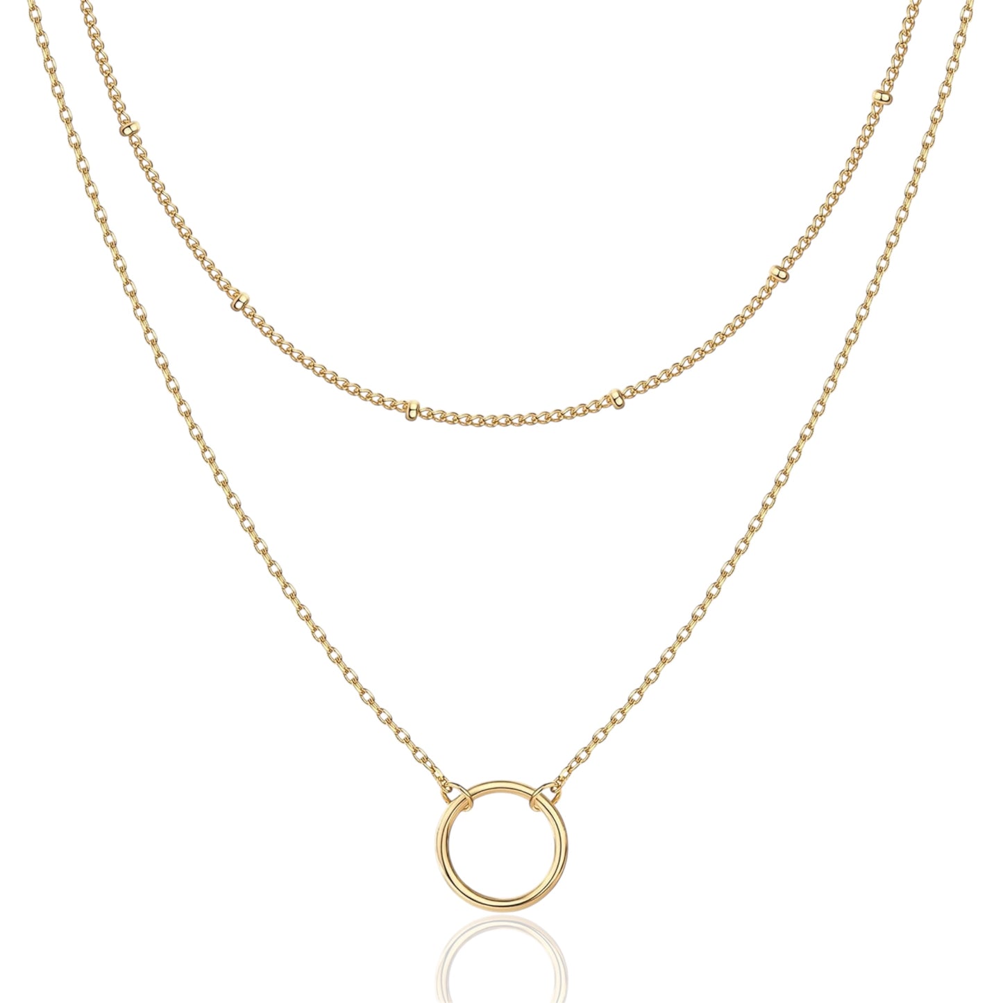 Modern Layered Circle Necklace