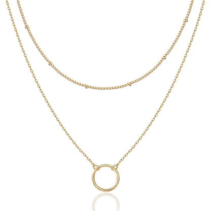 Modern Layered Circle Necklace