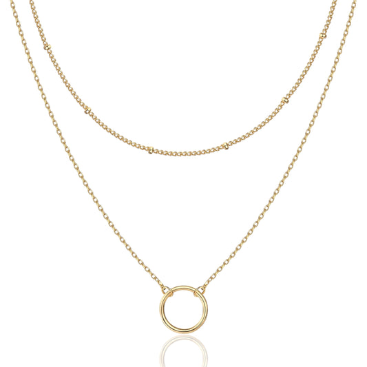 Modern Layered Circle Necklace