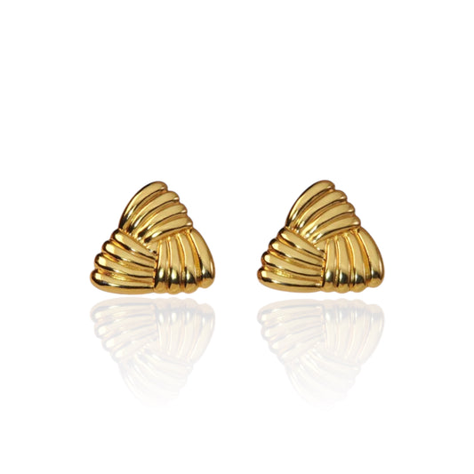 Sculptural Triangle Earrings