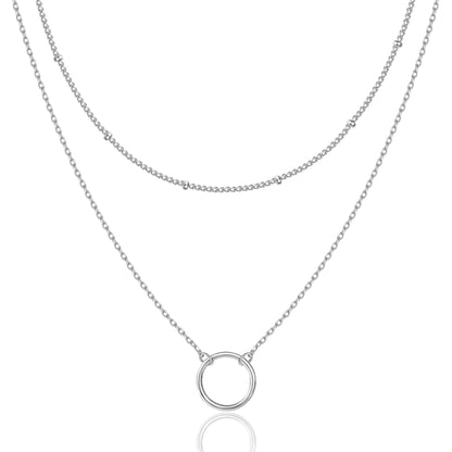 Modern Layered Circle Necklace