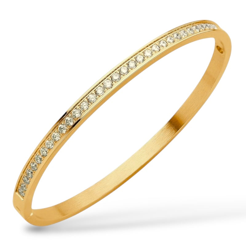 Elegant Bangle With Cubic Zirconia