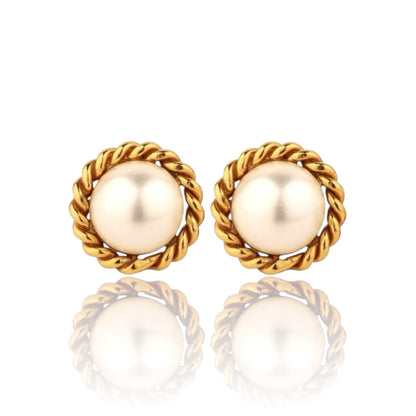 Vintage Pearl Stud Earrings