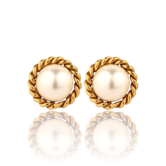 Vintage Pearl Stud Earrings