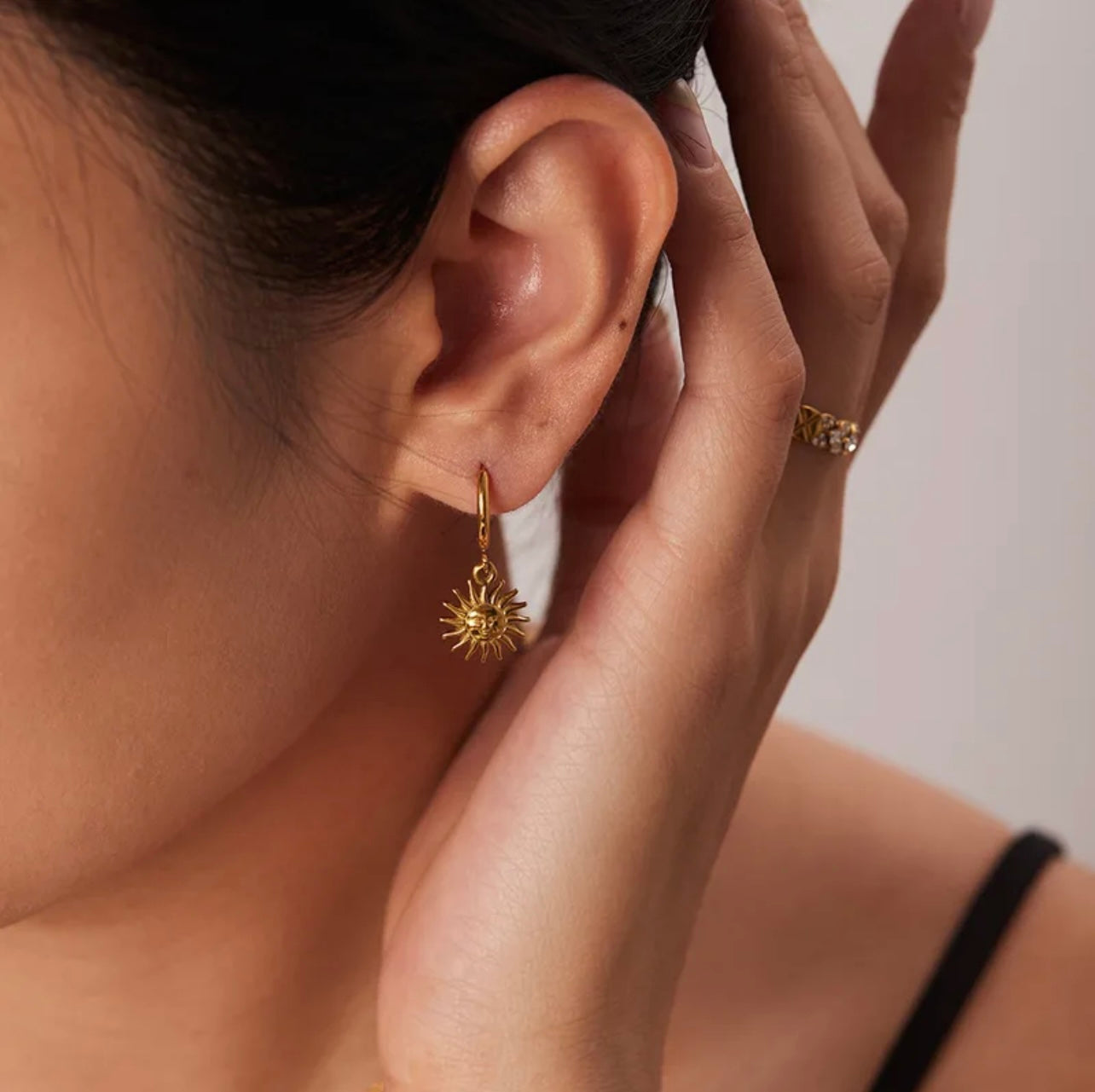 Radiant Sun Hoops Earrings