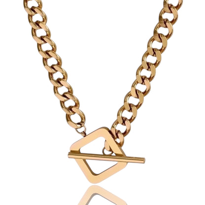 Bulky Hip-Hop Geometric Necklace