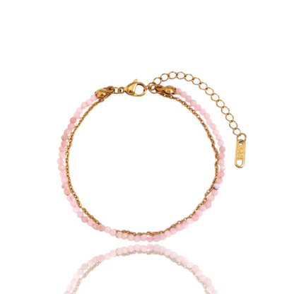 Chic Double Chain & Bead Anklet