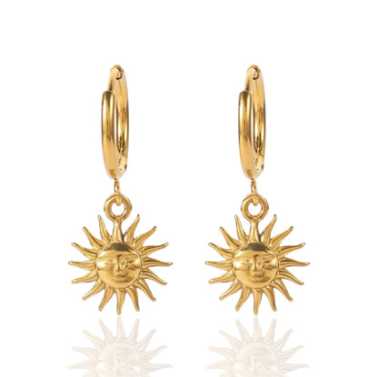 Radiant Sun Hoops Earrings