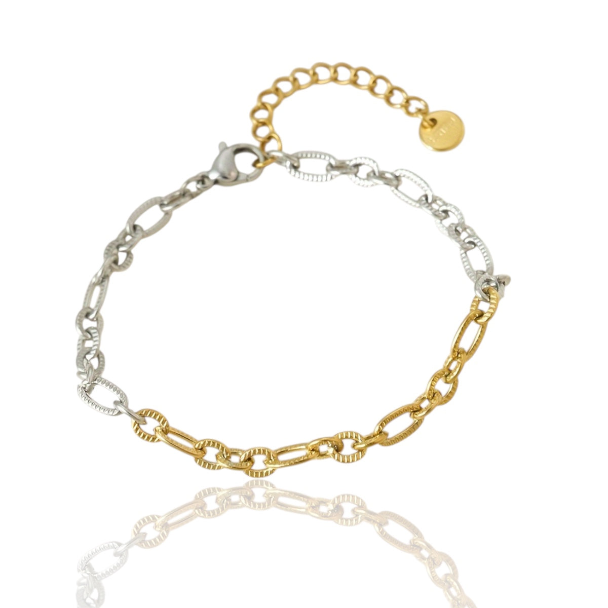 Two-Tone Split Bracelet