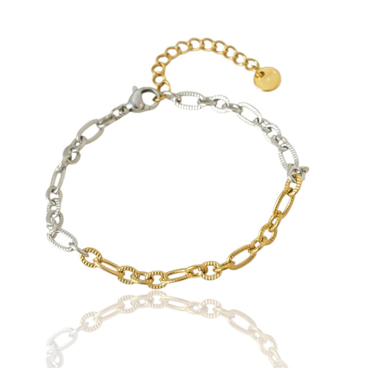 Two-Tone Split Bracelet