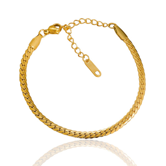 Elegant Flat Chain Bracelet