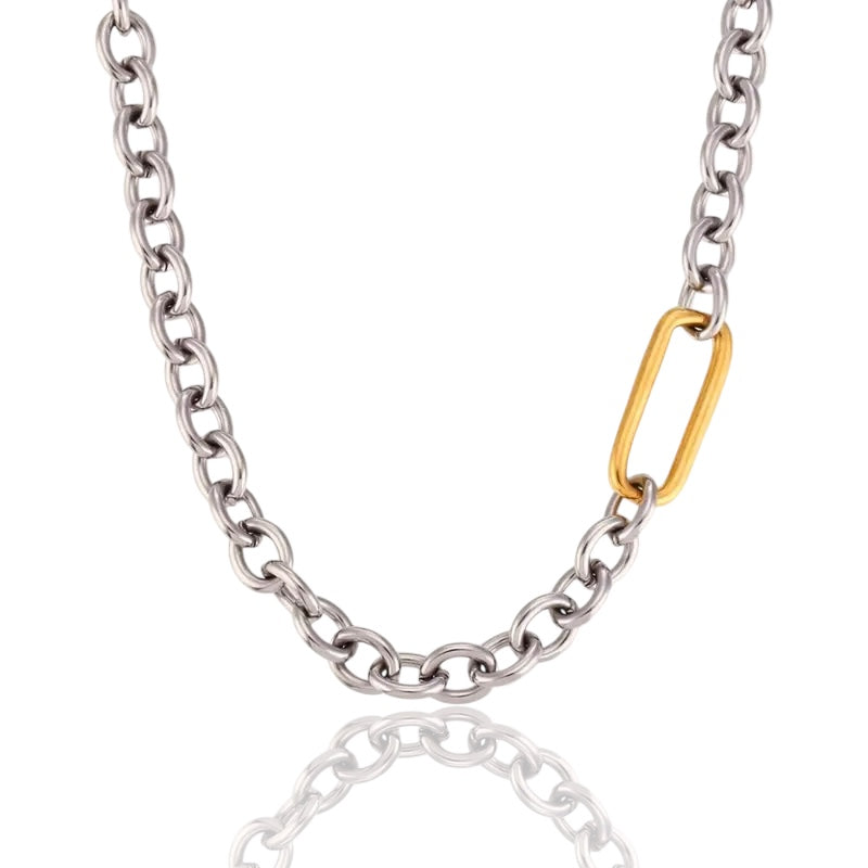 Two-Tone Link Necklace