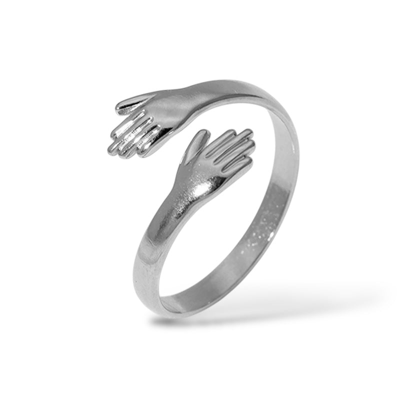 Artistic Hand-Shaped Ring
