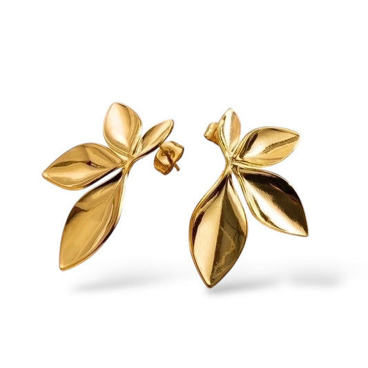 Elegant Leaf Stud Earrings