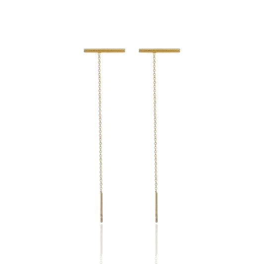 Sleek Long Chain Earrings