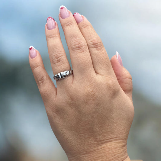 Textured Statement Cuff Ring