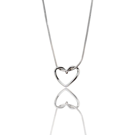 Minimalist Knot Heart Necklace