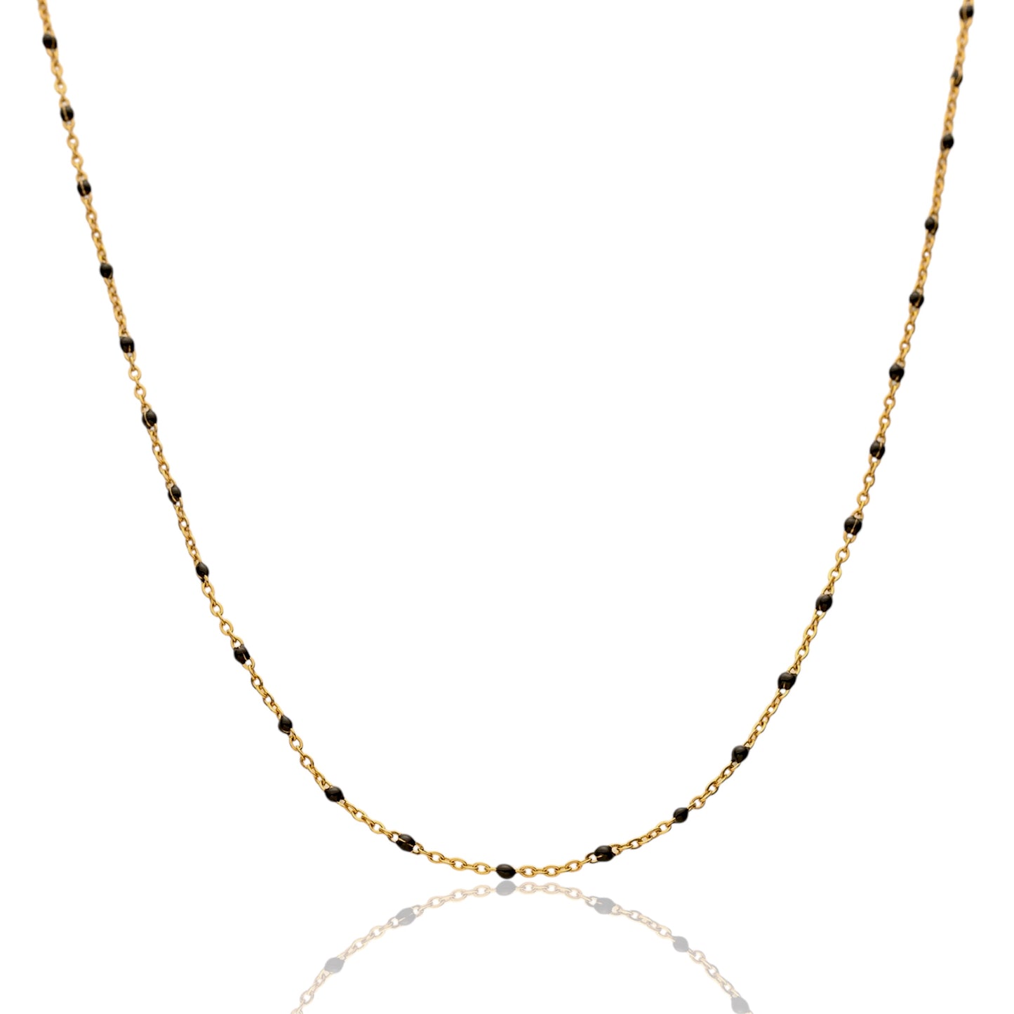 Delicate Beaded Chain Necklace