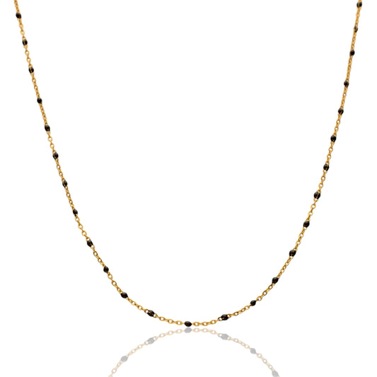 Delicate Beaded Chain Necklace