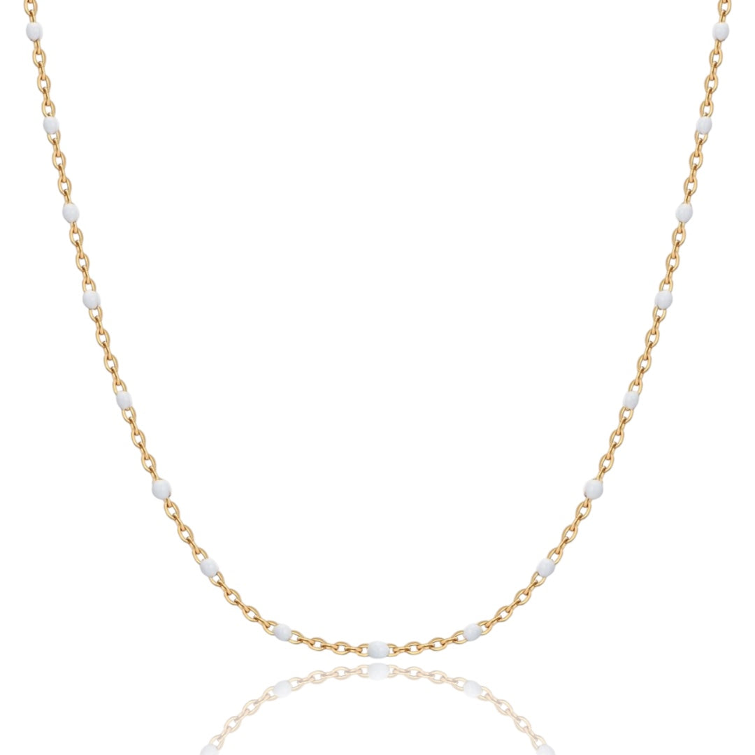 Delicate Beaded Chain Necklace