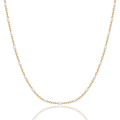 Delicate Beaded Chain Necklace