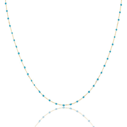 Delicate Beaded Chain Necklace