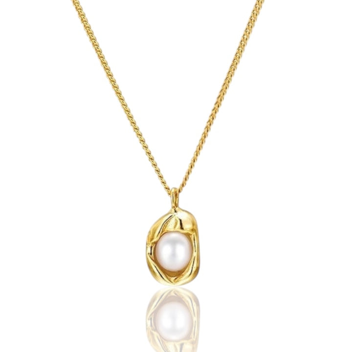 Artistic Pearl Nest Pendant Necklace