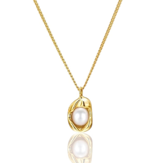 Artistic Pearl Nest Pendant Necklace
