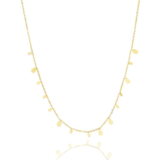 Delicate Dangle Disc Necklace