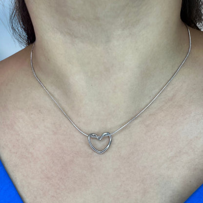 Minimalist Knot Heart Necklace