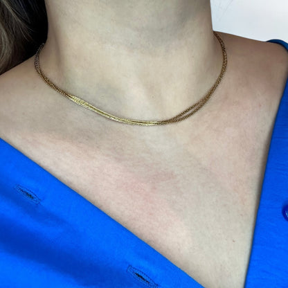 Textured Multi-Strand Necklace