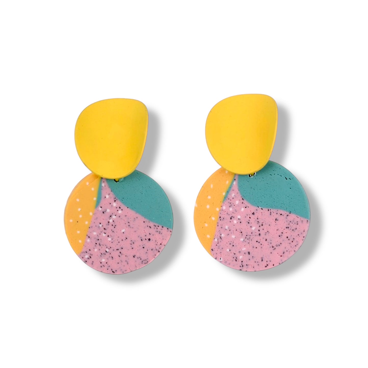 Sunny Yellow Vibrant Statement Earrings