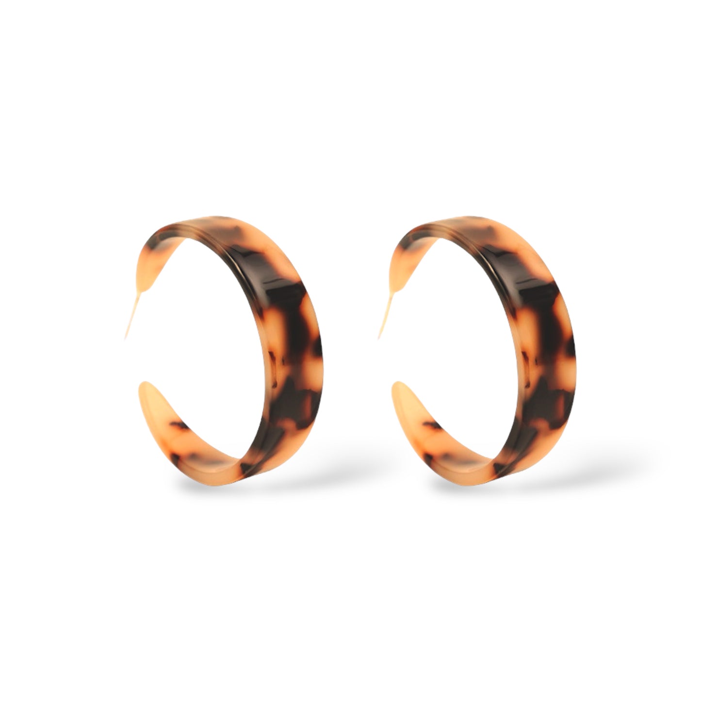 Classic Tortoise Hoop Earrings